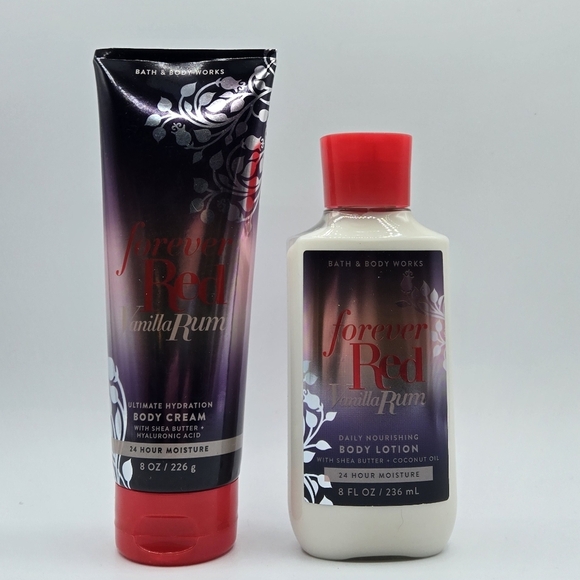 Bath & Body Works Other - Bath & Body Works Forever Red Vanilla Rum Body Cream and Lotion Set Bundle
